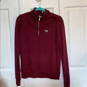 Quarter zip crew neck